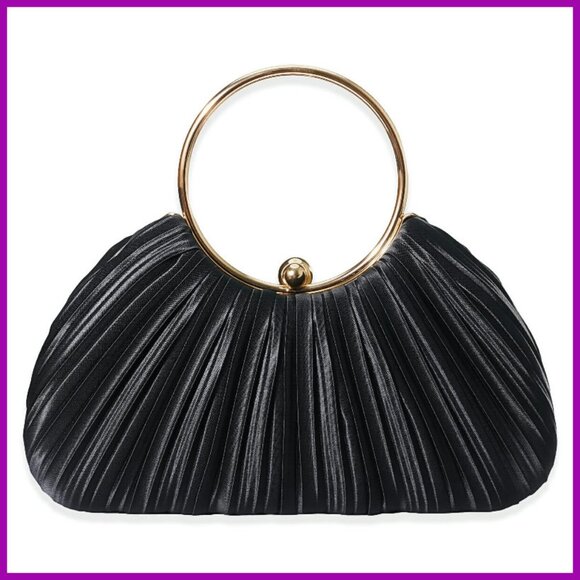 Sparkling Evening Clutch with Detachable Chain Strap, 7.8